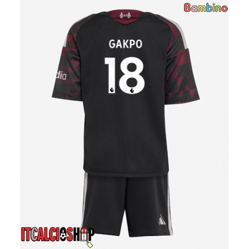 Liverpool Cody Gakpo #18 Terza Maglia Bambino 2026-27 Manica Corta (+ Pantaloni corti)